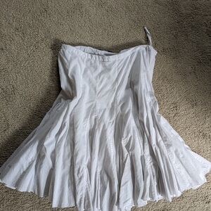 White ruffle skirt